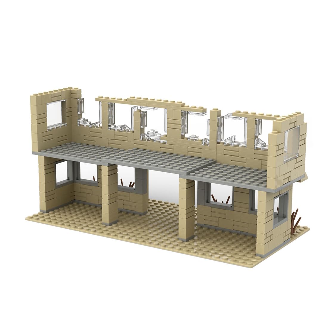 Finger Rock Set Mattoncini Militari WW2 – Scena Con Mini Armi E Torre Di Avvistamento, Giocattolo Da Costruzione In ABS, Regalo Per Bambini E Appassionati