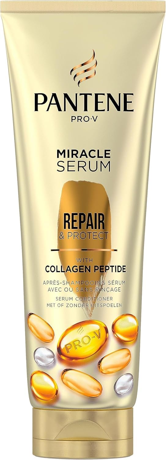 Pantene Pro-V Repair & Care Miracle Serum Conditioner & Intensive Treatment with Collagen Peptides, 3x Stronger Hair