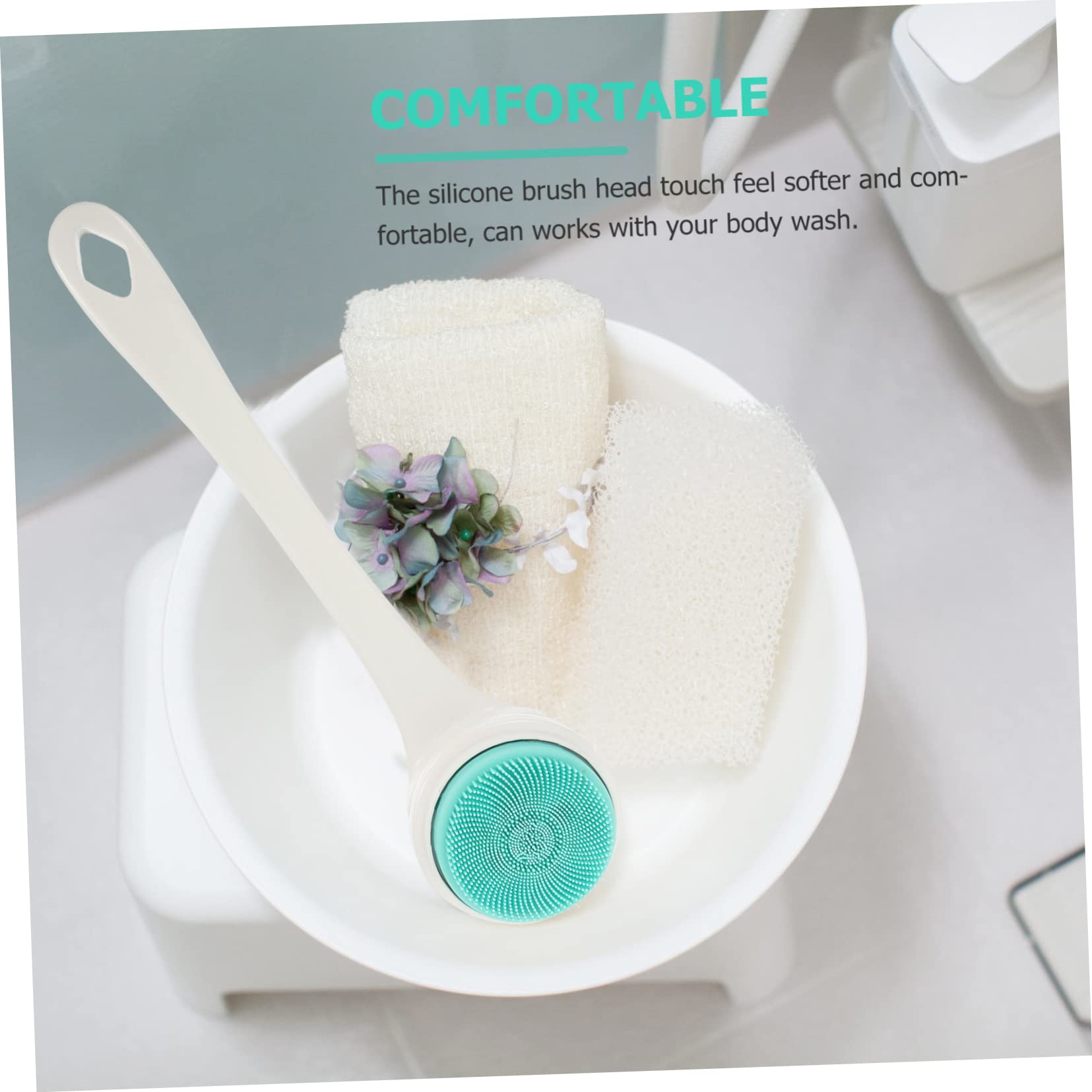 Beaupretty Cepillo Corporal Eléctrico Cepillo De Espalda Para Ducha Velocidades Exfoliante Corporal Depurador Para Lavado De Silicona Para Ducha Reutilizable Mango