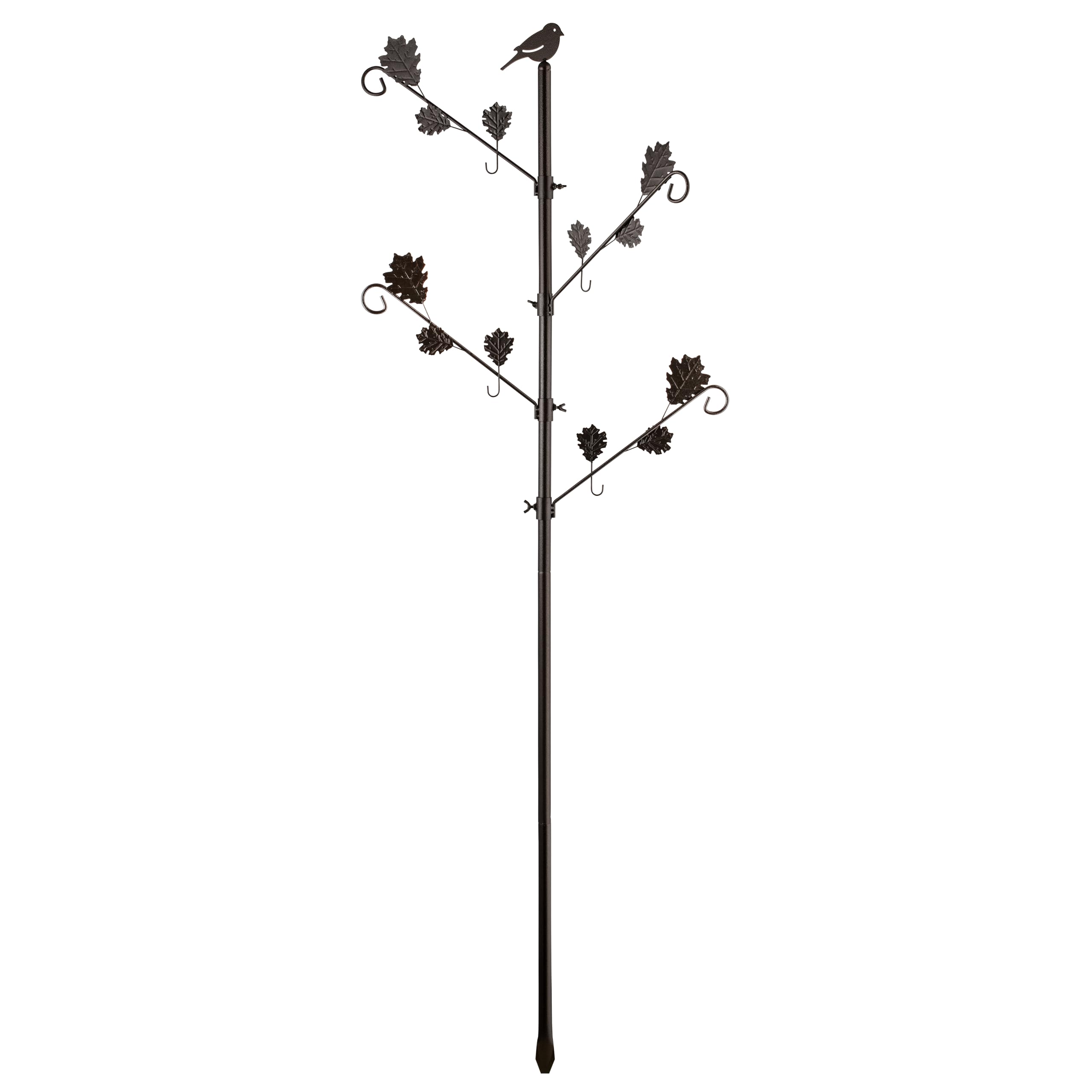 DIVCHI Bird Feeders Hanging Station With 2 Dishes Feeder Pole, Feeding Station, Metal Bird Feeder Stand, Feeders For Small Birds Garden Decorations (Only Station, Feeder Not Included) — view 11