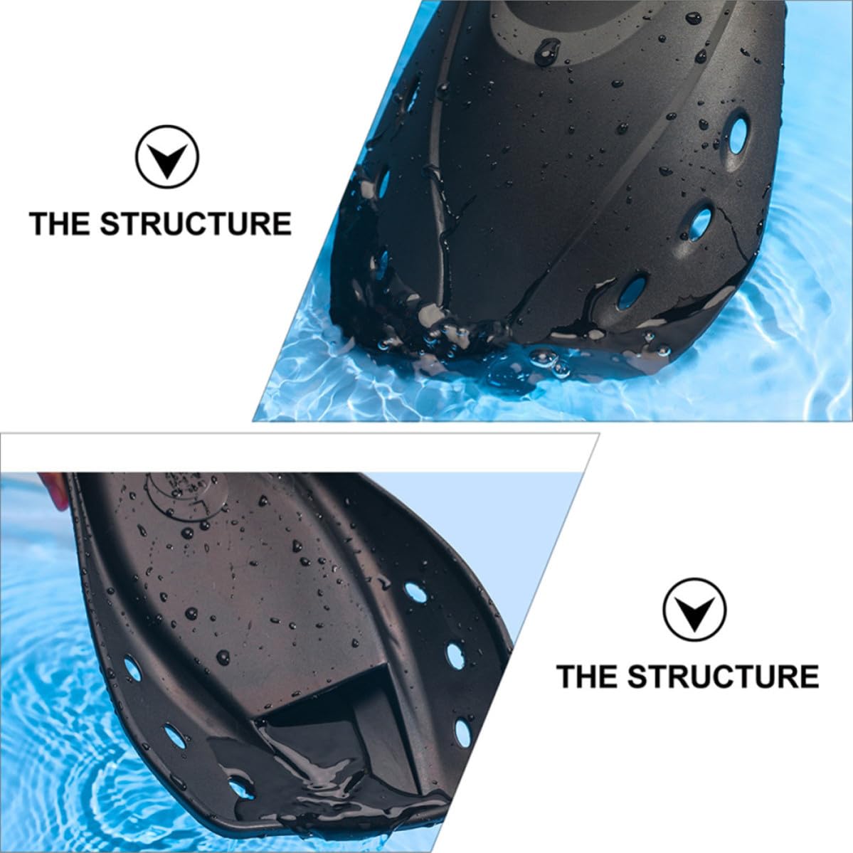 Pinne Corte Regolabili per Nuoto e Snorkeling Unisex in Materiale Flessibile Nero Piede Morbido e Design Leggero per Allenamento e Viaggi al Mare