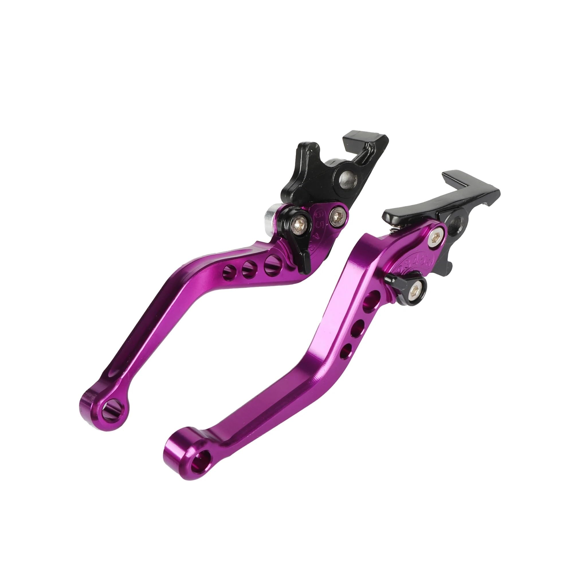 Gjihkwgz Purple Motorcycle Brake Clutch Lever 125 Motorcycle Levers Brake Lever Brake Handle 1 Pair Universal Dual Disc Aluminum Clutch Brake Lever(Purple)