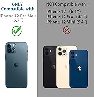 Vista 80 de 3 Pack Tempered Glass Camera Lens Protector for iPhone 12 6.1", Ultra HD, 9H Hardness, Anti-Scratch, Case Friendly, Easy to Install