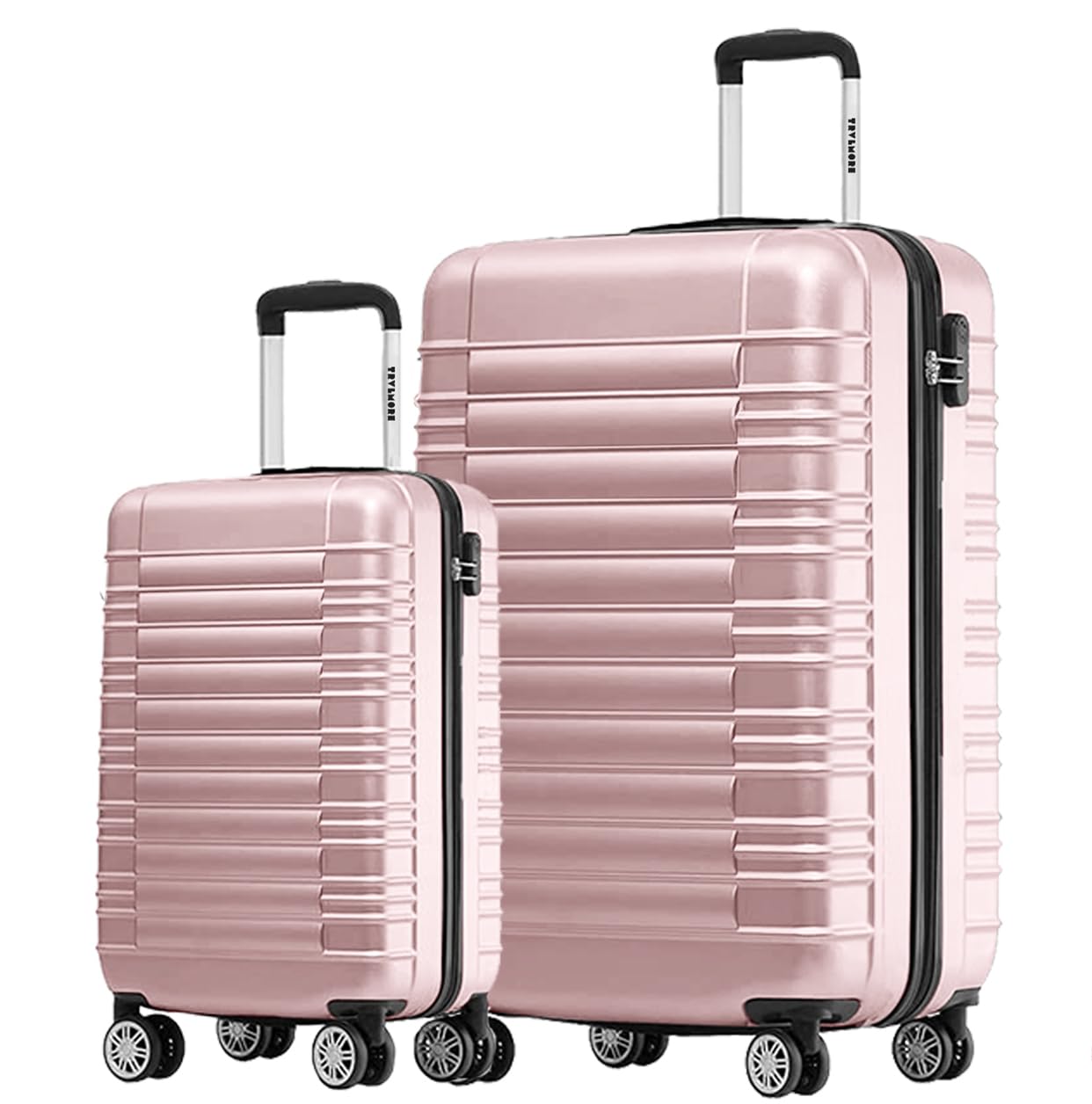 TRVLMORE Juego Maletas de Viaje - Set Maletas de Viaje 2 Piezas - Juego de Maletas 2 Piezas - Maleta de Mano y Maleta Grande - Estuche Rígido - Rosa