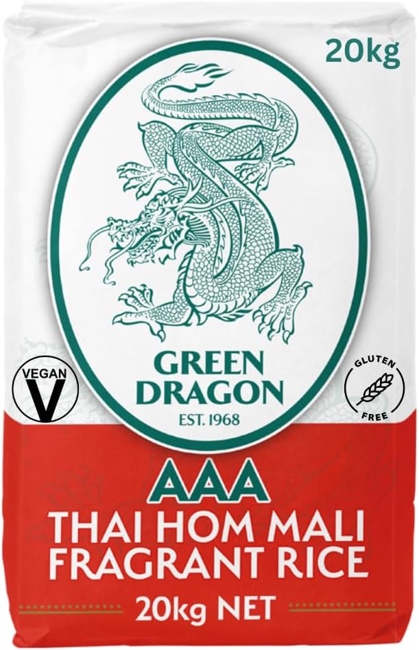 Green Dragon Thai Fragrant Jasmine Rice 20KG Thai Hom Mali AAA