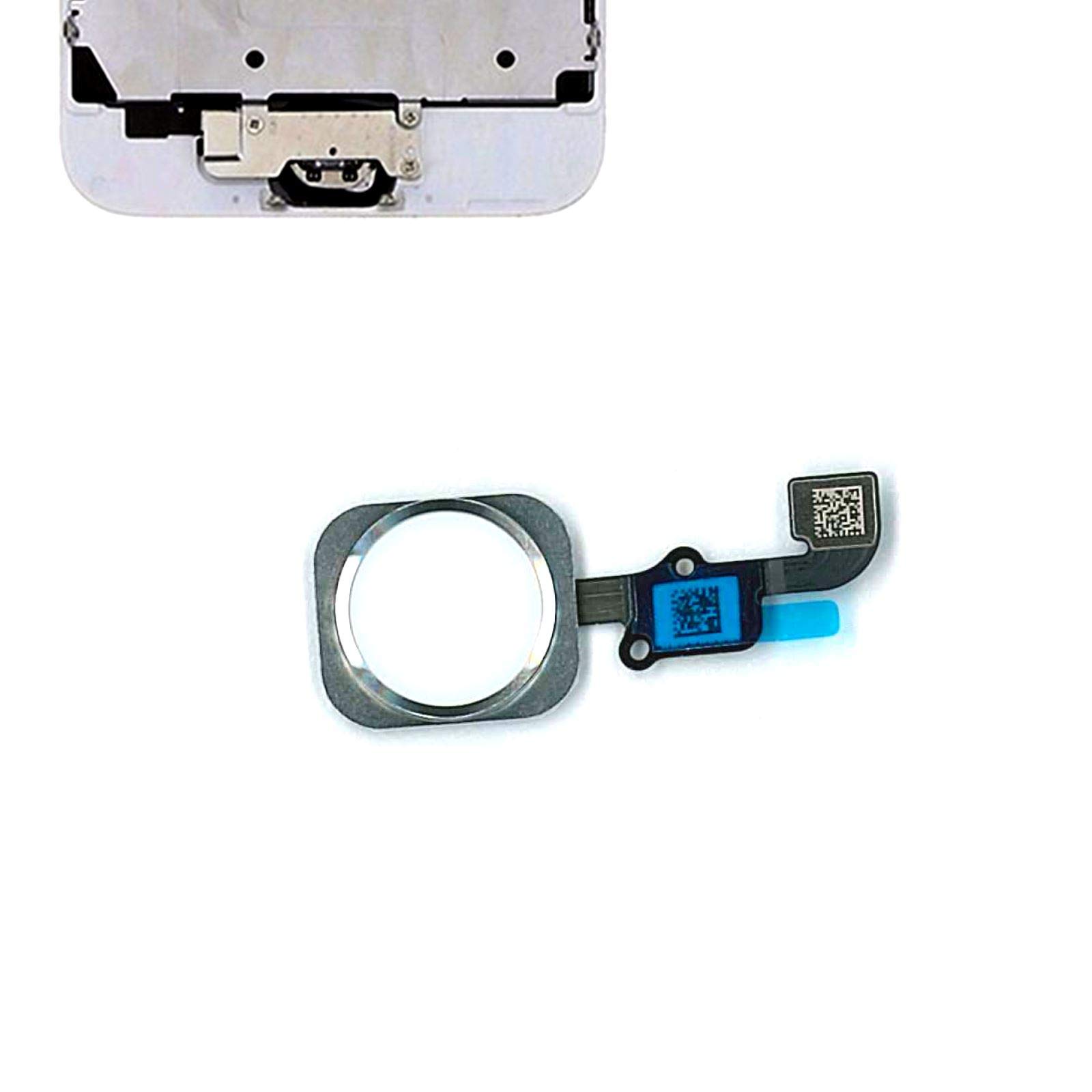 TechZone White Replacement Home Button Flex for Apple iPhone 6 4.7" & iPhone 6 Plus 5.5" Models A1549 A1586 A1589 A1522 A1524 A1593