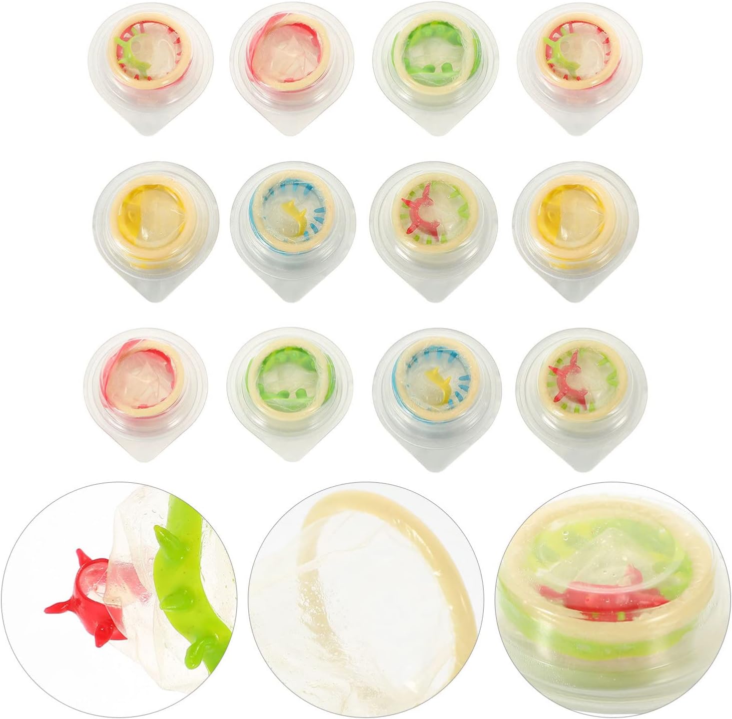 24Pcs Comfortable Condoms Latex Thin Condoms Colorful Flower Healthy Safe Sleeve Sensitive Lifestyles
