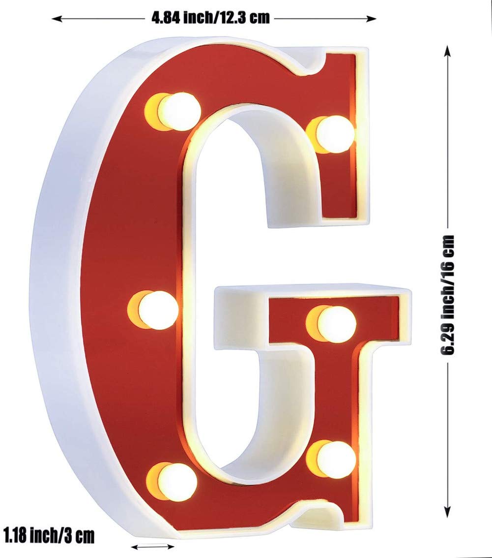 Luci LED A Forma Di Lettere E Numeri - Bianco, A Batteria, Per Decorazioni E Feste