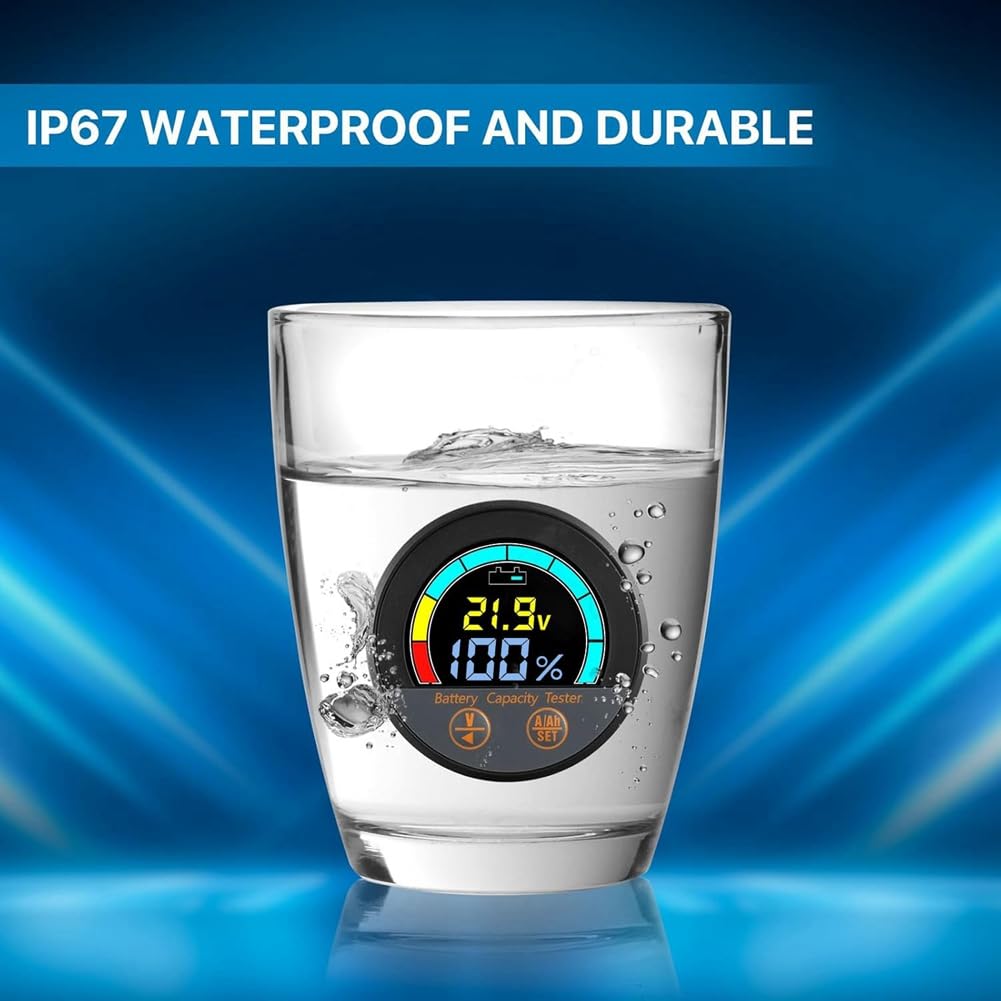 Tester per Batterie Impermeabile IP67 10-100 V 100 A Shunt Monitoraggio SoC Ah Litio LiFePO4