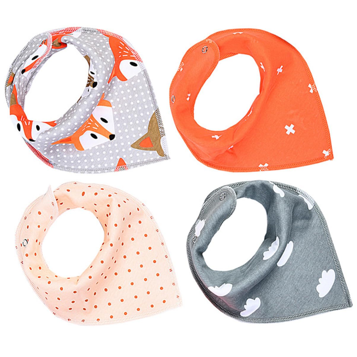 TOYANDONA 12pezzi Bavaglini Bandana Cotone Per Ragazzo Ragazza Da Assorbenti e Morbidi Per e Pasti Design Alla Moda e Unisex Protezione Contro Sudore Macchie