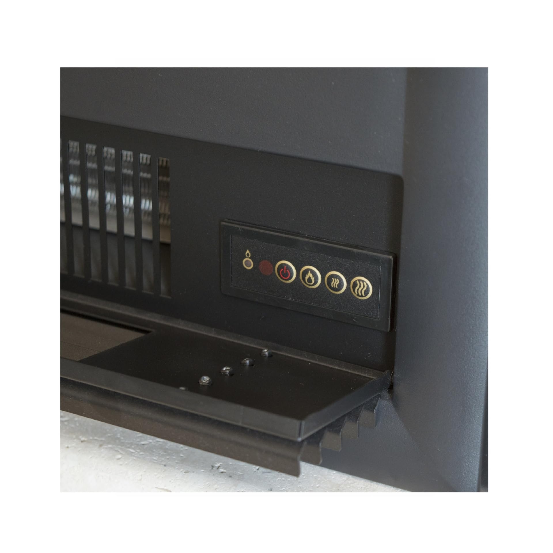 Elektrokamin - Elski - 1300 Watt Heizung - mit Fernbedienung - Einbaukamin - Dekokamin - Plug und Play