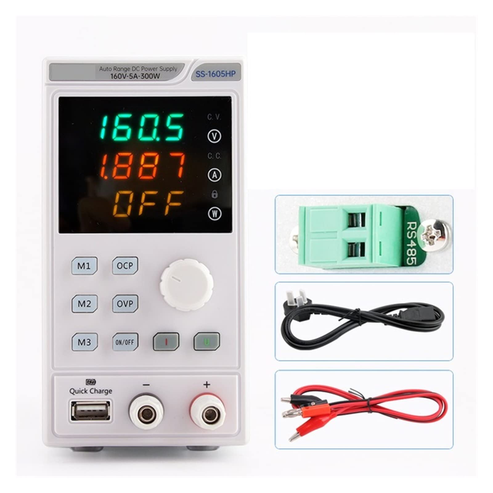 Variable Stromversorgung DC-Netzteil, einstellbar, 80 V, 10 A, 300 W, LED, Digitale Laborbank, Stromquelle, stabilisierter Spannungsregler, Schalter Weit verbreitet(SS-1605HP)