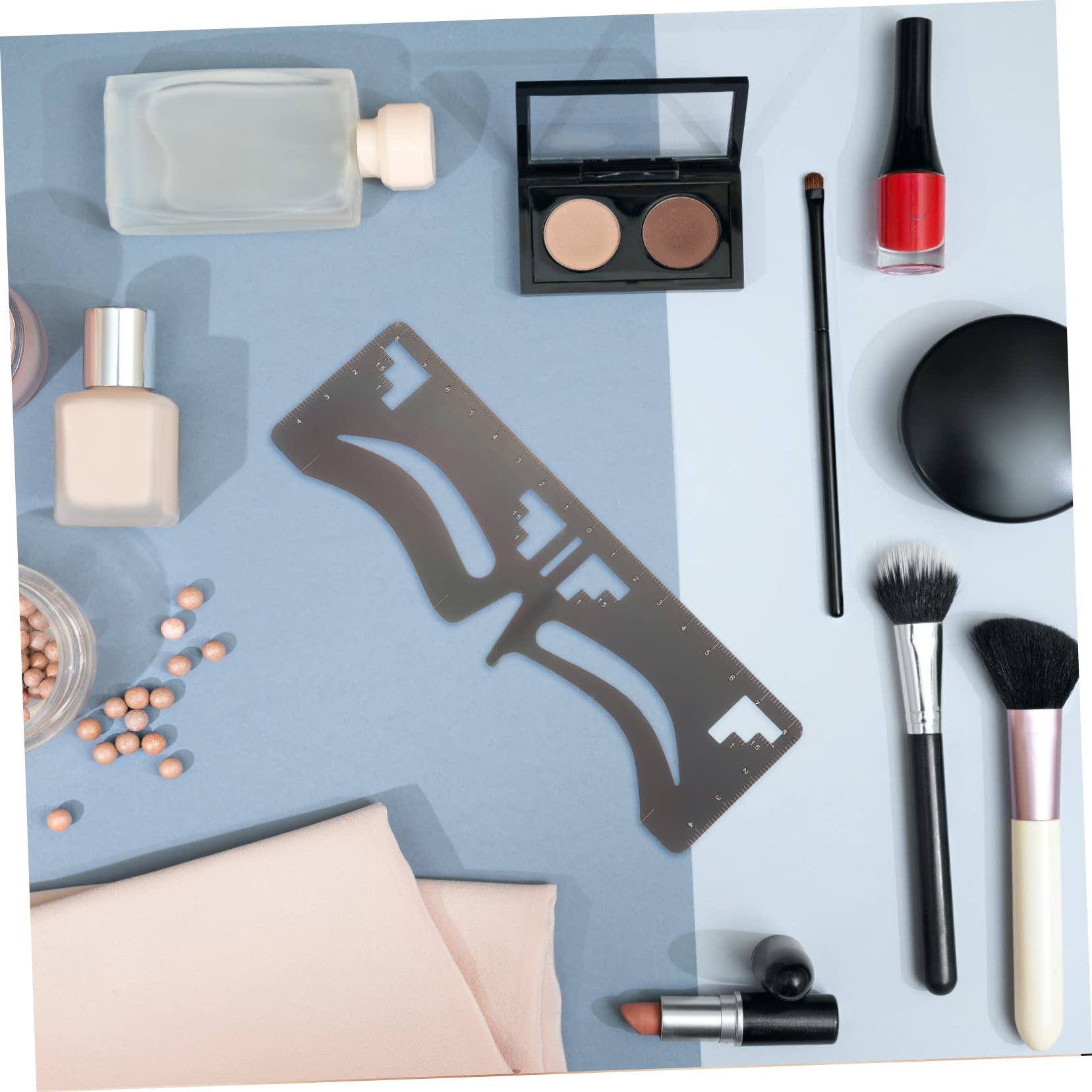 Baluue 6pezzi Ruler Per Sopracciglia Acciaio Inossidabile Strumento Guida Per Design Sopracciglia e Stencil Per Makeup Per Donne e Ragazze Per Tracciare e Bilanciare