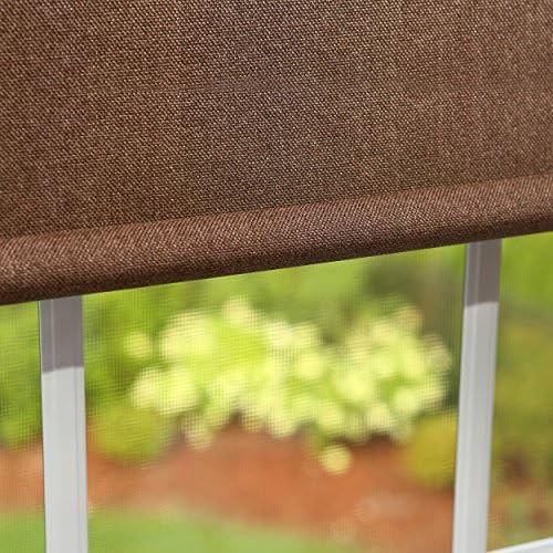 Best Home Fashion Premium Linen Look Roller Window Shade - Chocolate - 36"W x 64"L