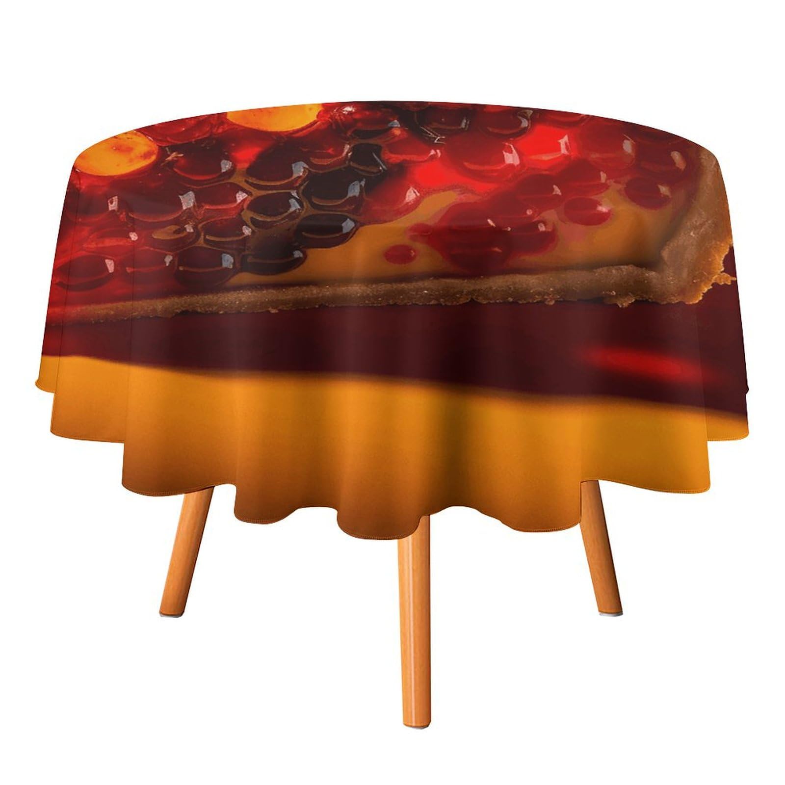 Nappe ronde 178 cm imperméable et lavable pour table de salle à manger