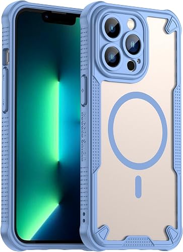 SUPERB. Rugged Shield MagSafe Case for Apple iPhone 13 Pro (Blue)