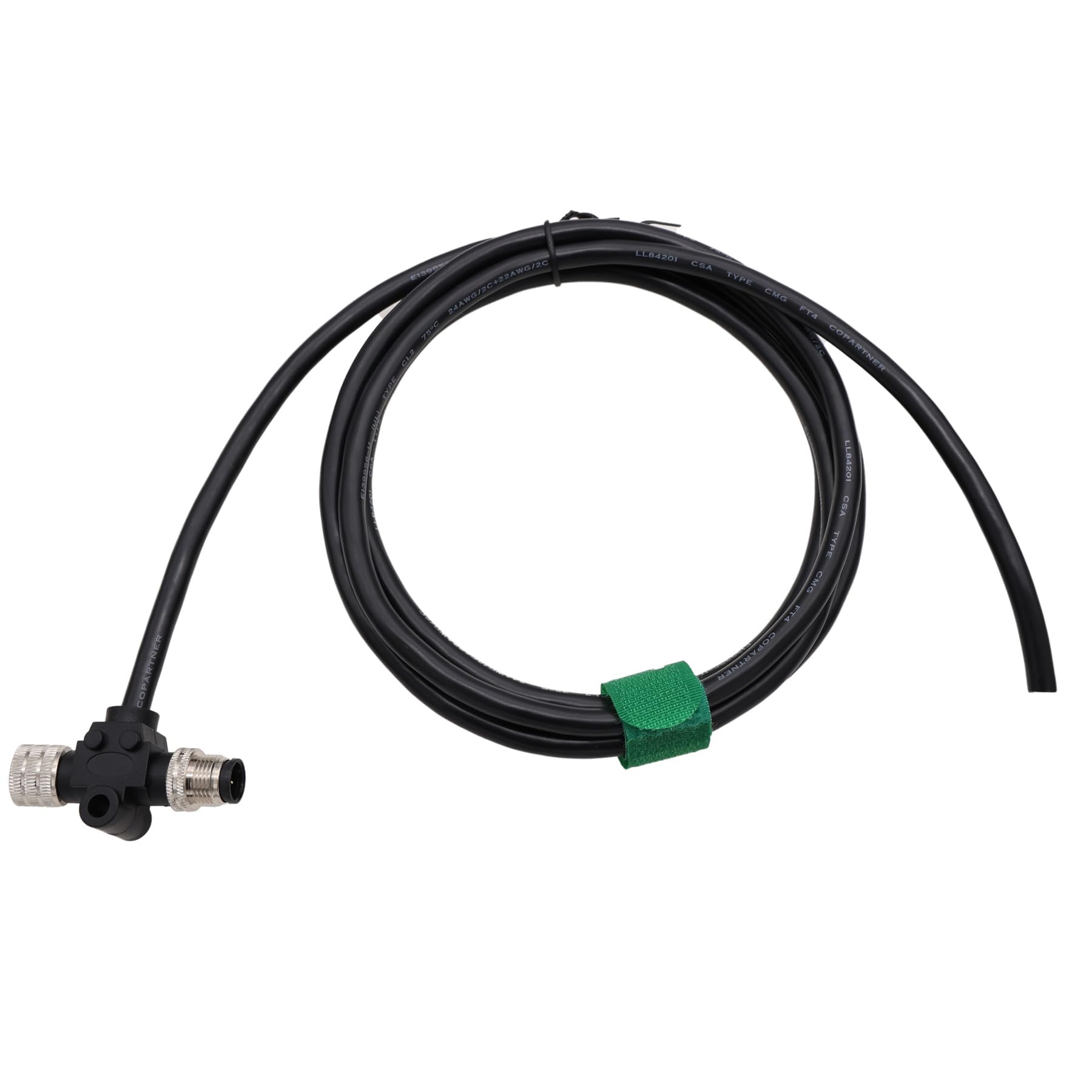 HangTon T Connector Backbone Extension, Electrical Power Drop Cable 5pin for NMEA 2000 Network Extension Connection, Lowrance, Garmin, Airmar, Maretron, Raymarine, Simrad, Navico, 3m