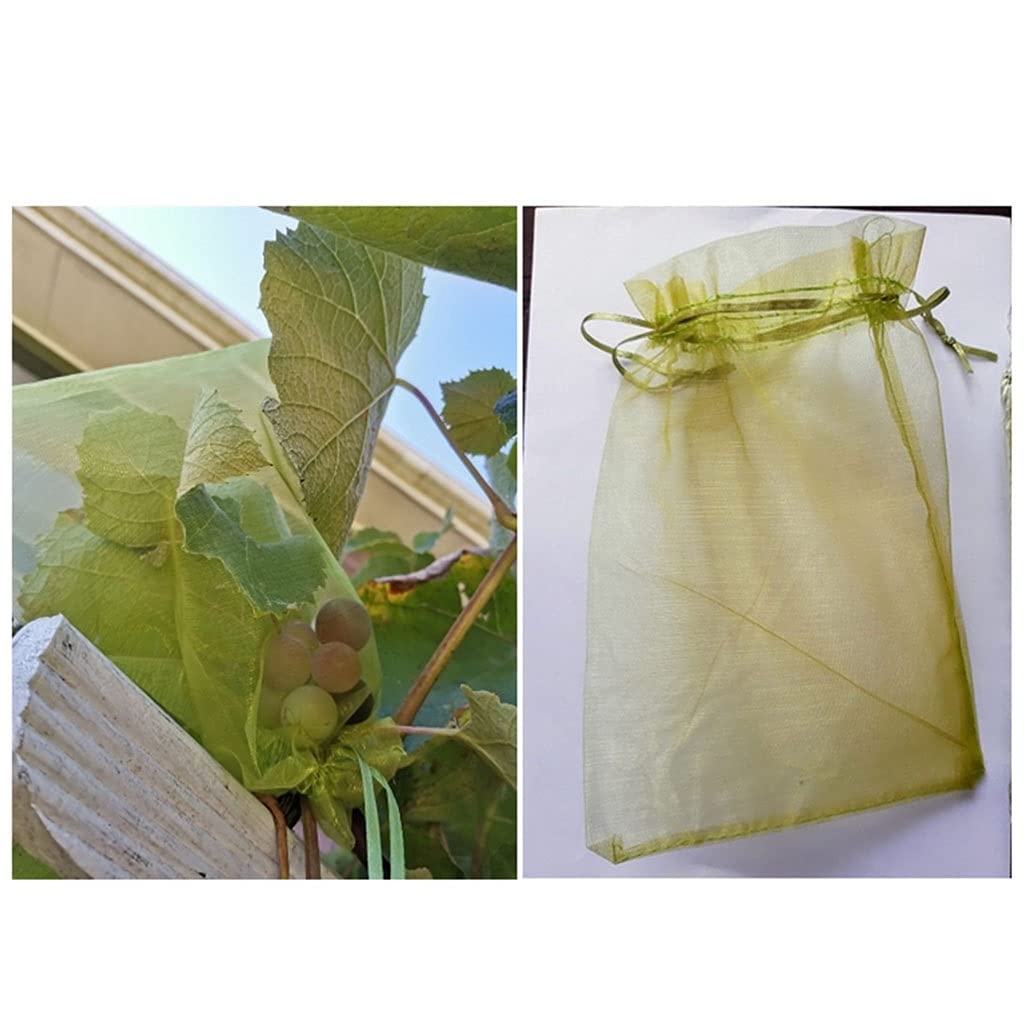 50 sztuk siatkowych torebek do uprawy 17x23 cm siatki ze sznurkiem warzyw owocowych ogrodowych