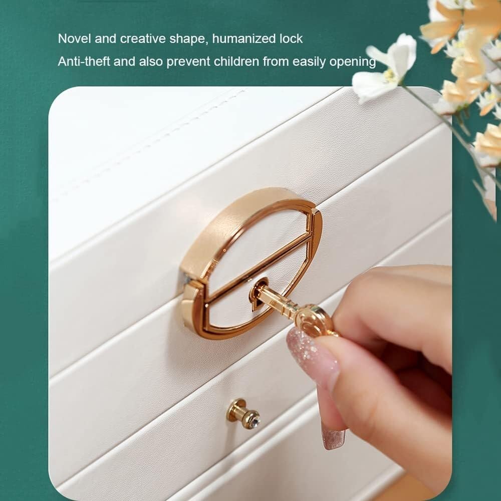 schmuckkästchen Schmuckkästchen-Organizer mit Glasdeckel, 3-lagig