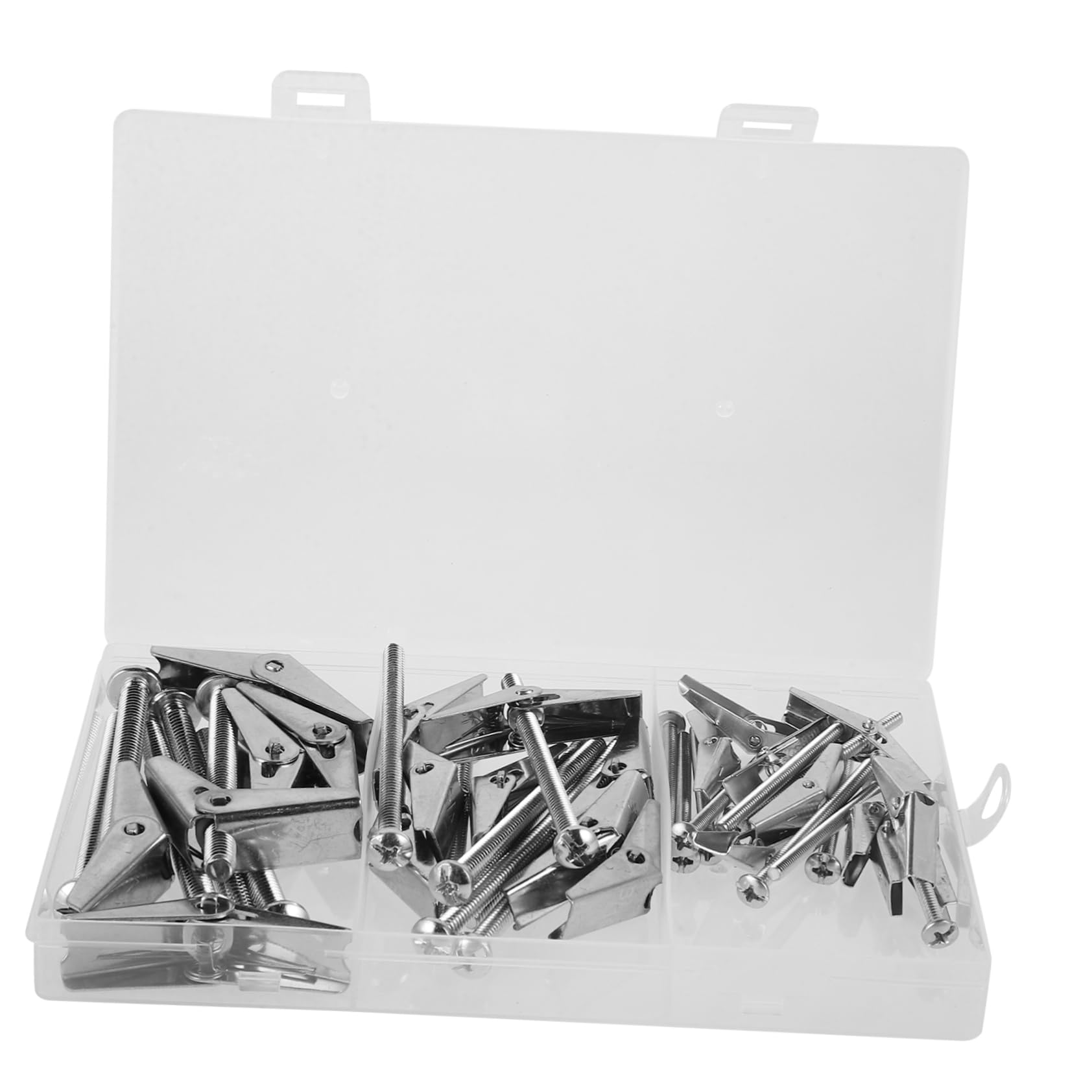 STOBAZA Heavy Duty Toggle Bolts Wing Nuts Assortment 24pc Drywall Anchor Kit for Versatile Use