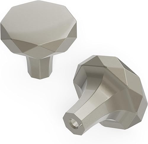 Miniatura 10 de Hickory Hardware H077839BGB - Pomo de colección de quilates, 1-14 pulgadas de diámetro, latón dorado cepillado (paquete de 2)