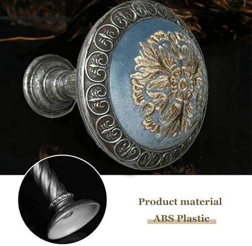 Elecharm 1Pair Flannelette Embroidered High Grade Medallion Holdbacks Wall Hook Drapery (Aged Silver) #TOP1