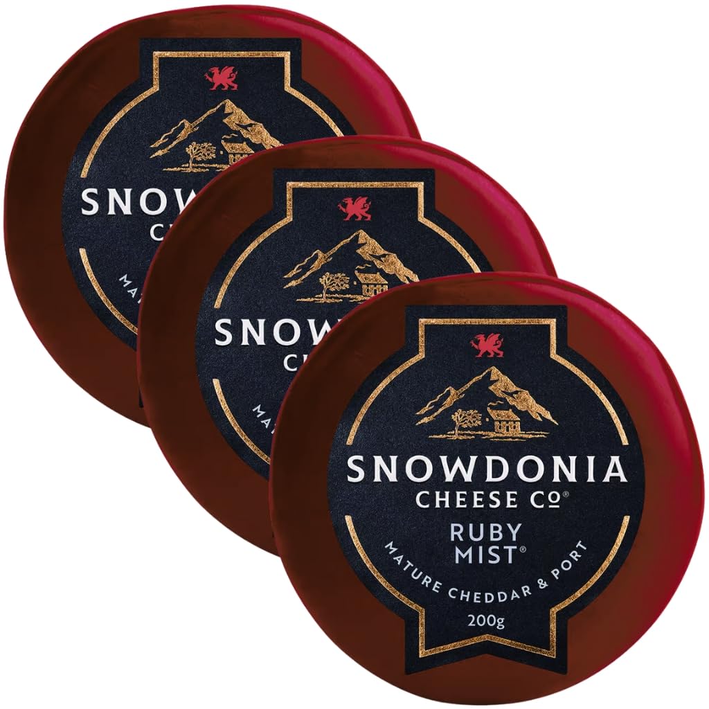 3 x Cheddar Snowdonia Cheese Company Ruby Mist 200g