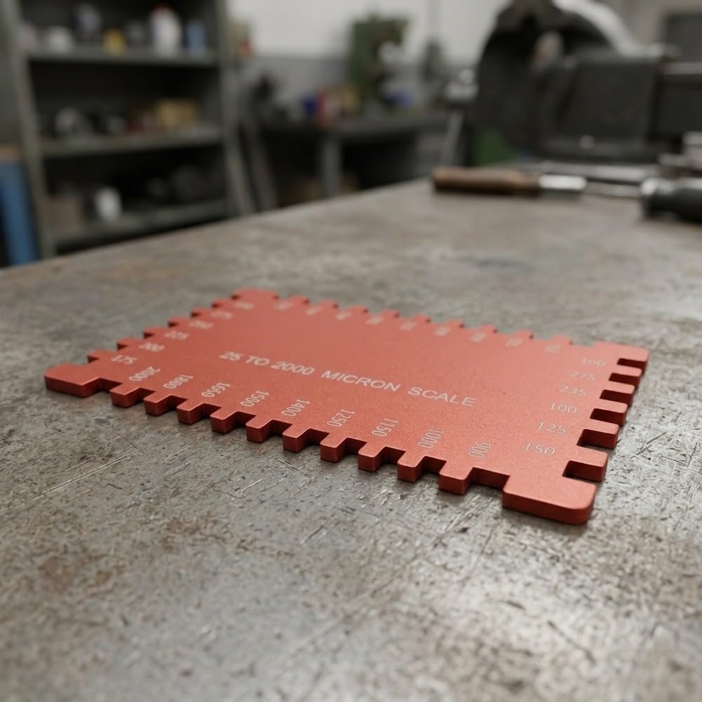 Calibrador Comb Gauge Aluminio Oxidado 25-2000μm(black)