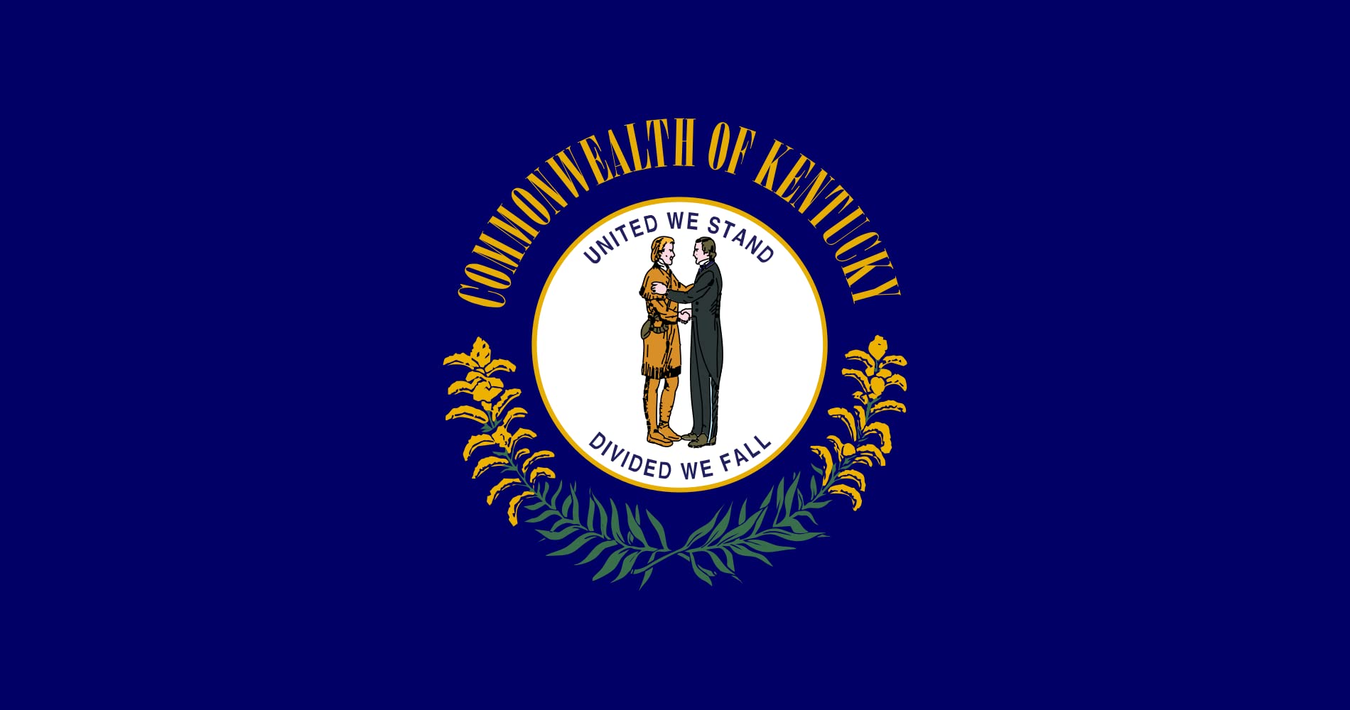 Drapeau Large Kentucky 85x160cm : grand drapeau paysage 1.35m² pour mât et décoration murale