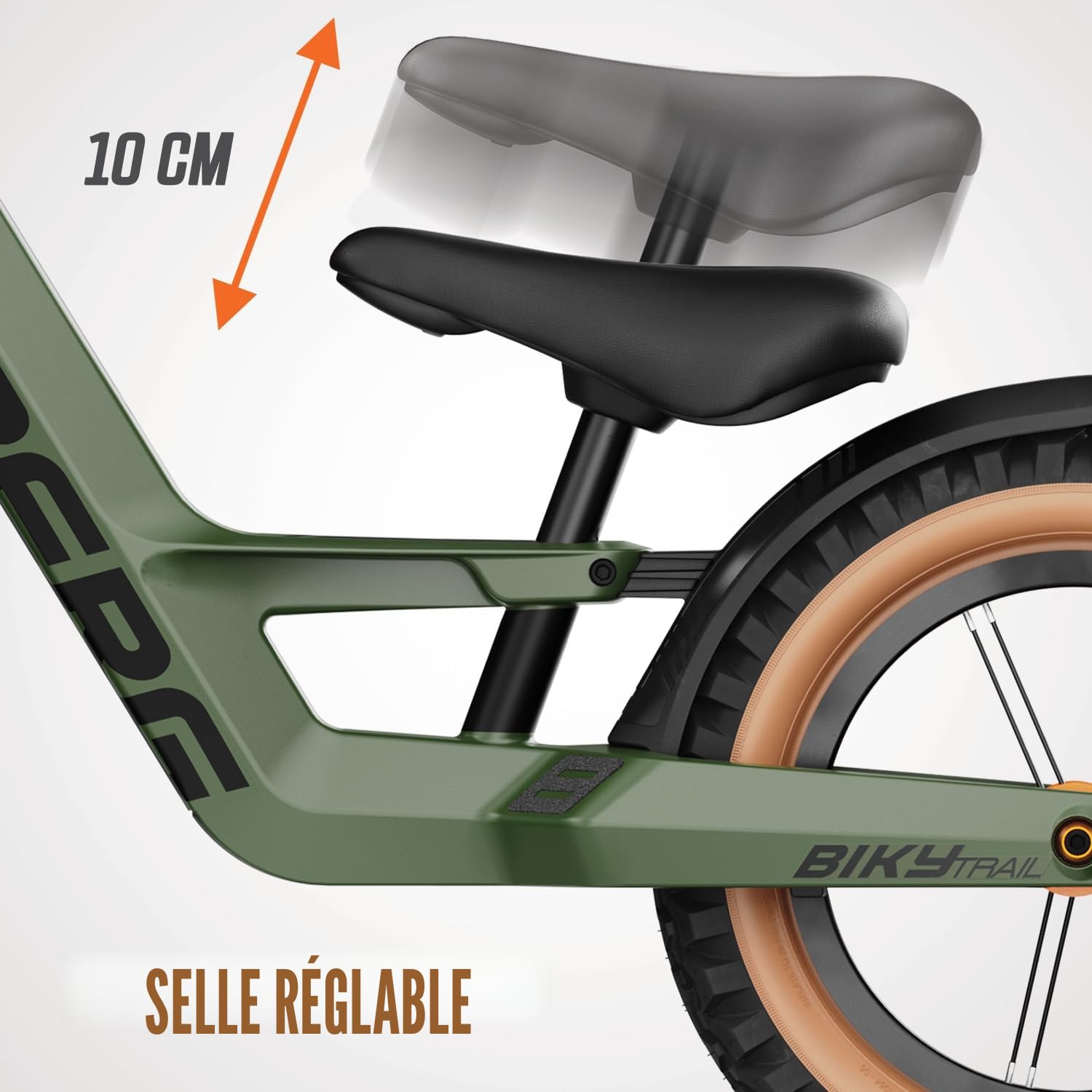 Berg Biky Cross Vélo sans pédales pour Enfants à partir de 2 Ans, Roues 30,5 cm, Frein à Main, Design sûr et léger, réglable pour la Croissance