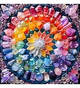 Shining Colorful Crystals-Rainbow Crystals Jigsaw Puzzle for Adults 1000 Pieces, Stunning Shinnin...
