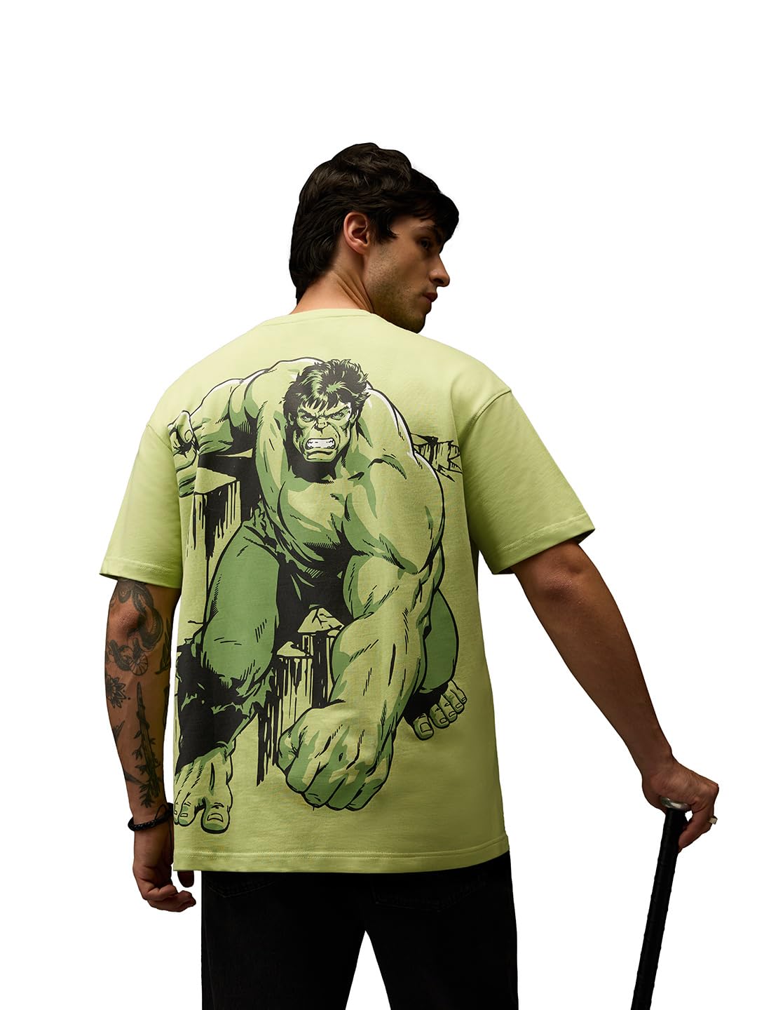The Souled Store Men’s Cotton Oversized Fit Official Hulk: The Incredible Oversized T-Shirts