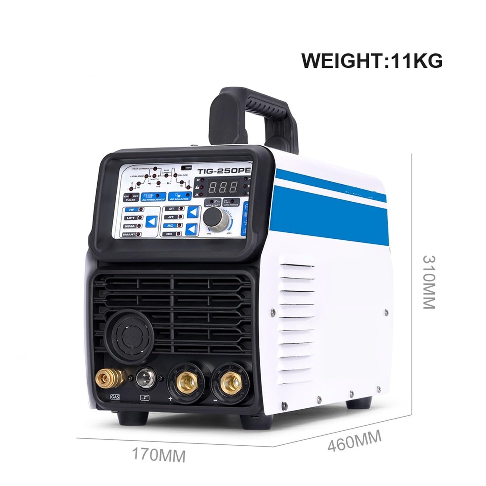 Soldador TIG AC DC, máquina de soldadura TIG TIG-250PE, soldador de aluminio de pulso MMA, soldador de aluminio, soldadura por puntos, máquina de soldadura(Package 1)