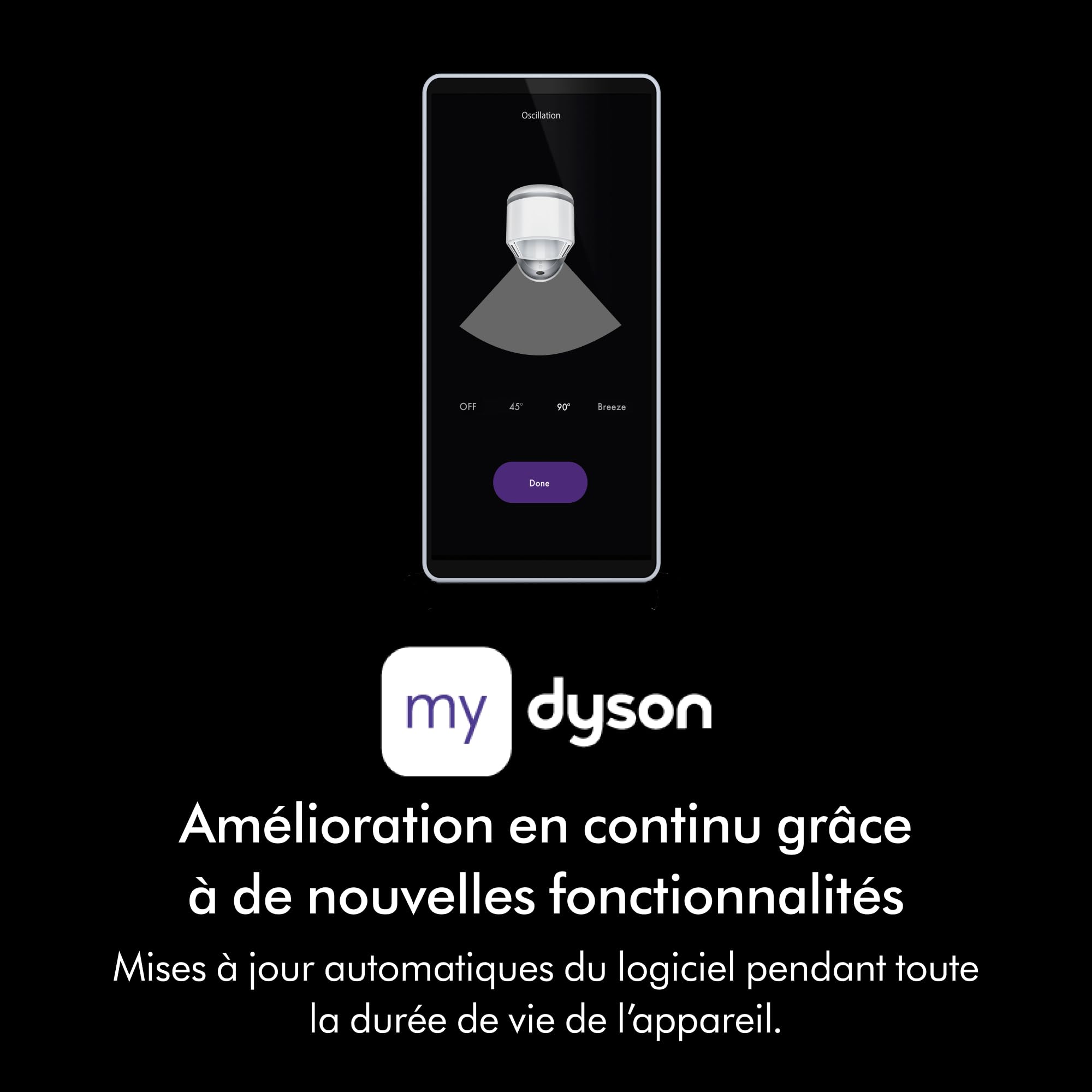 Dyson Purifier Cool PC1 ventilateur, purificateur d’air avec flux d’air rafraîchissant puissant (Blanc/Argent)