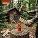 Relaxdays Holzspalter manuell, Stahl, HxBxT: 18 x 10 x 8 cm, orange