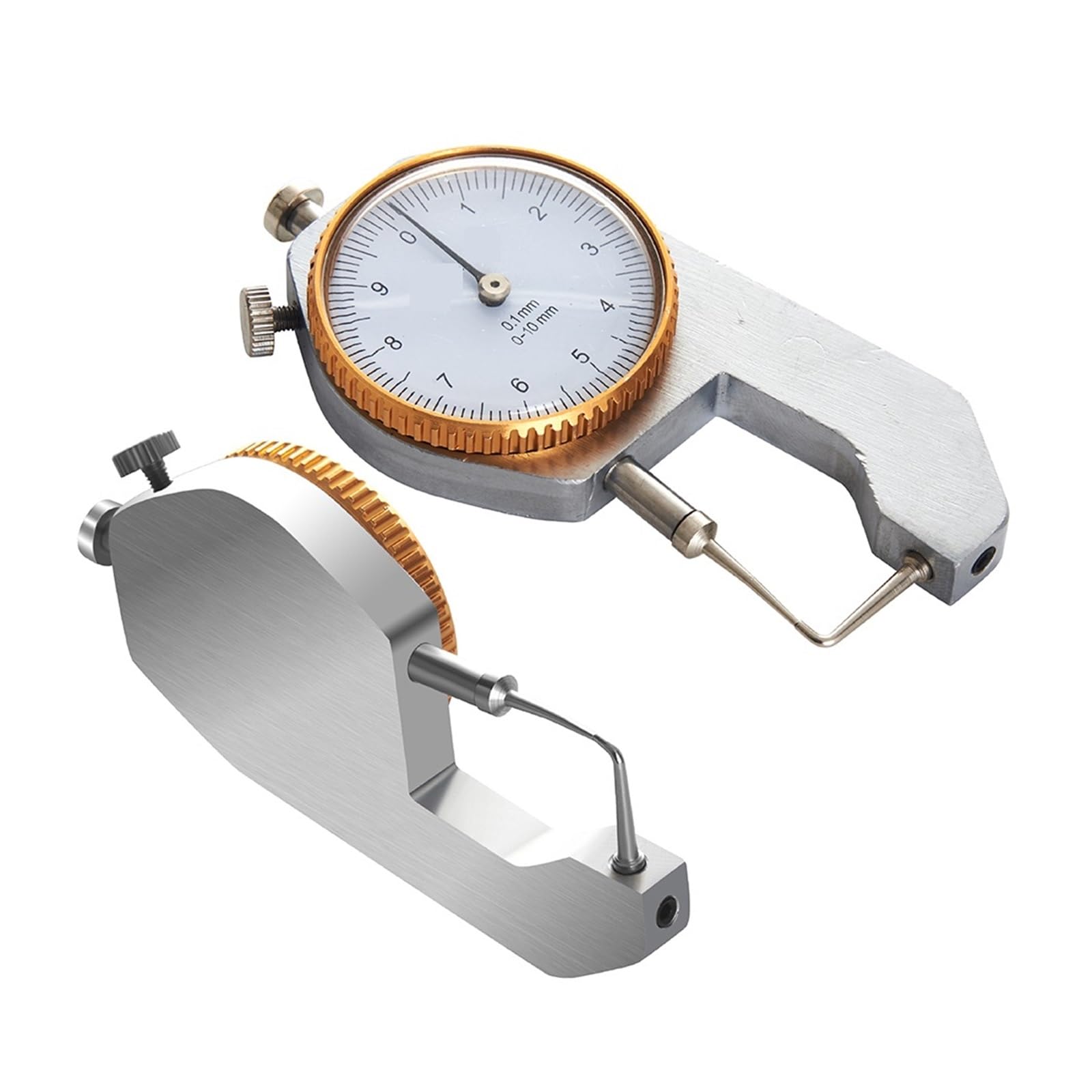 Miernik Grubości 0-10mm 0-20mm Płaska Końcówka Zakrzywiona Tkaniny Skórzany Folii Wyświetlacz Cyfrowy Elektroniczny(0-20mm (0.1mm)-02)