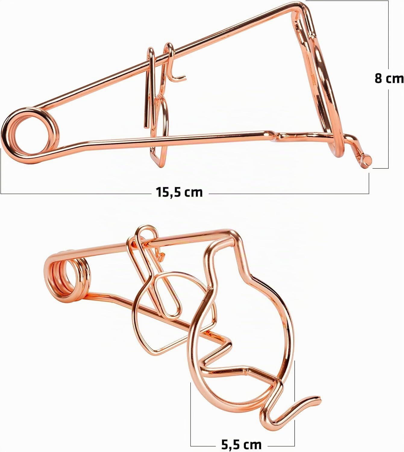 GARDIGO® 4x Trappole per Arvicole in Filo di Rame - Modello Bavarese | Trappola per Talpe riutilizzabili per combattere Talpe e Arvicole | Deterrente per Arvicole | 5,5x8x15,5cm | Anti Talpe, Arvicole