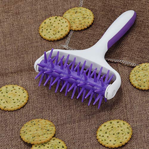 KUNKETECH Silicon Pizza Pie Dough Roller Docker for Pizza Crust or Pastry Dough,Pizza Hole Puncher, Cake Pie Pizza Cookies Bread Pastry Dough Docker - Thumbnail 2
