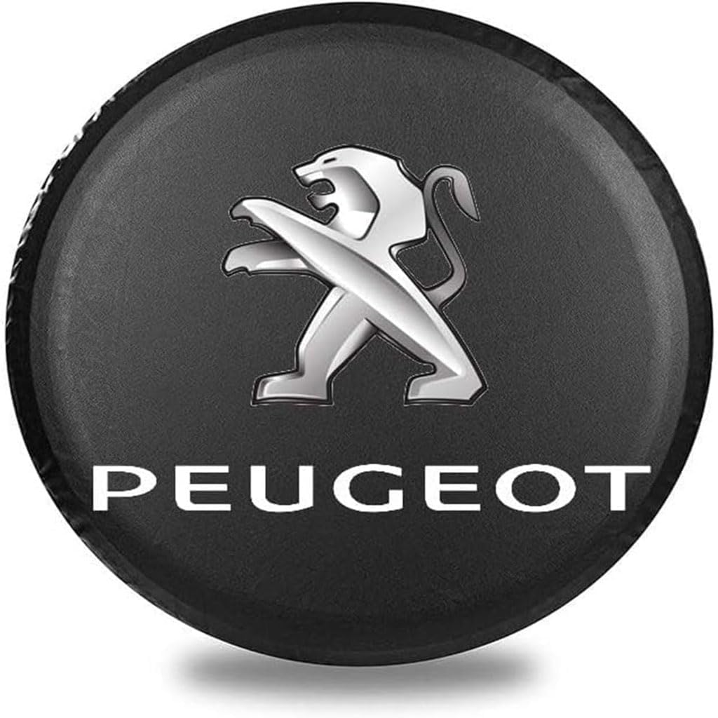 Funda Rueda Repuesto de Coche para Peugeot 308 2016-2019,Cubierta de Protección Ajustable para Neumáticos de Repuesto,B-14inch