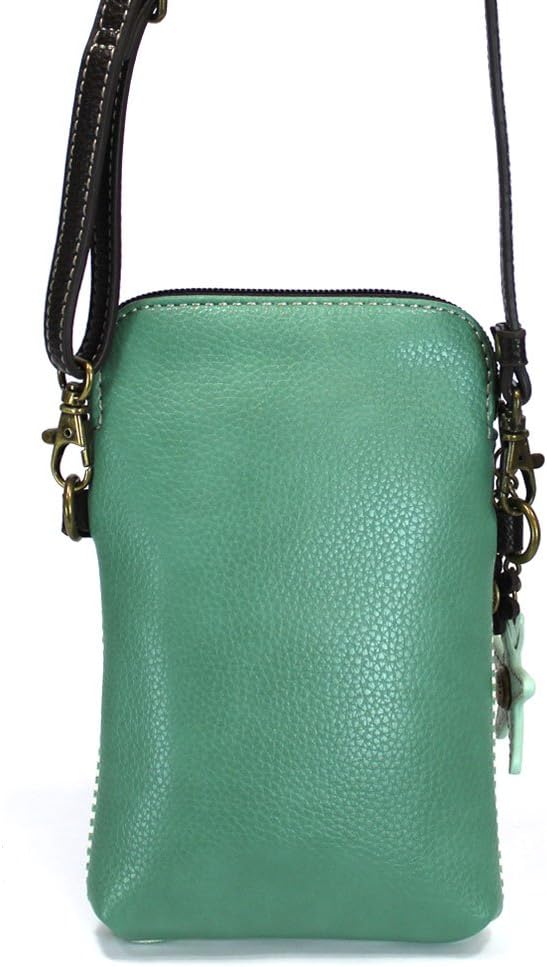 CHALA Cacual Striped Backpacks Purse with Adjustable Strap -15" x 11.5" x 6" (Teal Stripe Backpack & Crossbody Purse Bundle)