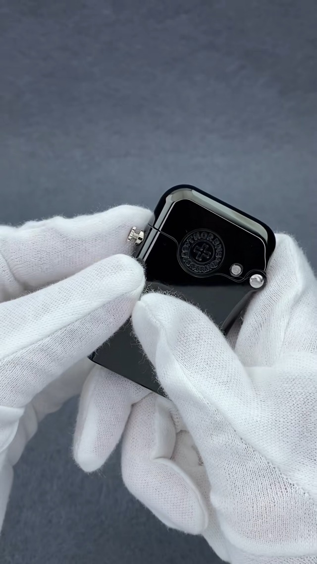 Encendedor Clásico THORENS Gen 1 Cuerpo de Latón Negro miniatura 7