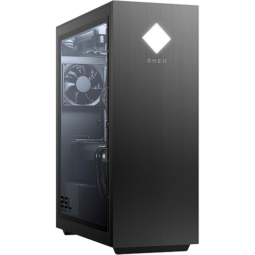 HP Omen 25L GT12-0119 Gaming Desktop, AMD Ryzen 5 3600, HyperX 16GB DDR4-3200 SDRAM, 1TB HDD + 256GB SSD, NVIDIA GeForce RTX 2060, Windows 10 Home, 13Z14AA#ABL (Renewed)