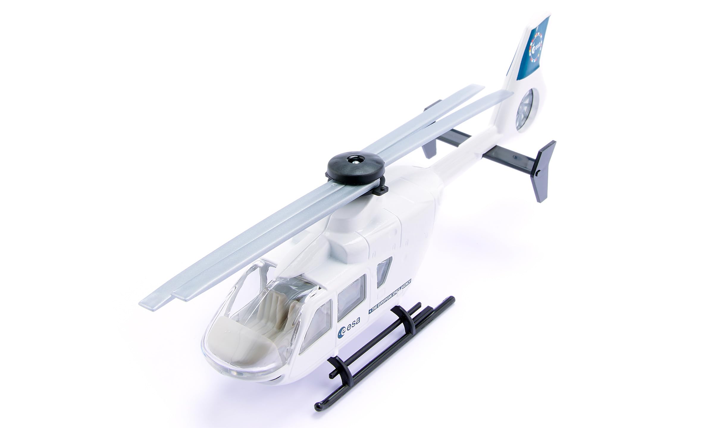 Siku 2537, Elicottero ESA, Elicottero Giocattolo per Bambini, 1:55, Metallo/Plastica, Bianco, Rotori Mobili