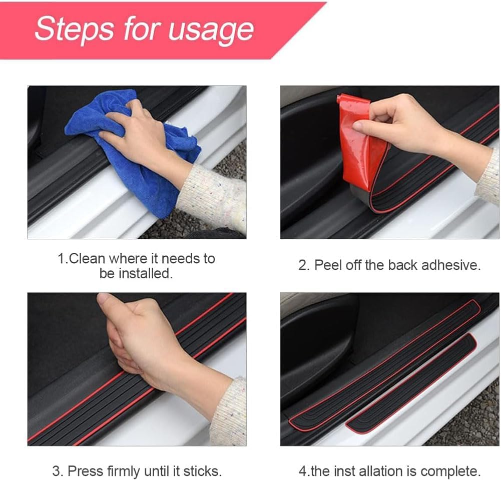 4 Pezzi Battitacco per Auto per Dacia Bigster 2025-2031 (5-Türer Kombi), Protezione Sottoporta Battitacco Auto Paracolpi Entrata Portiera Accessori Decorativi Interni