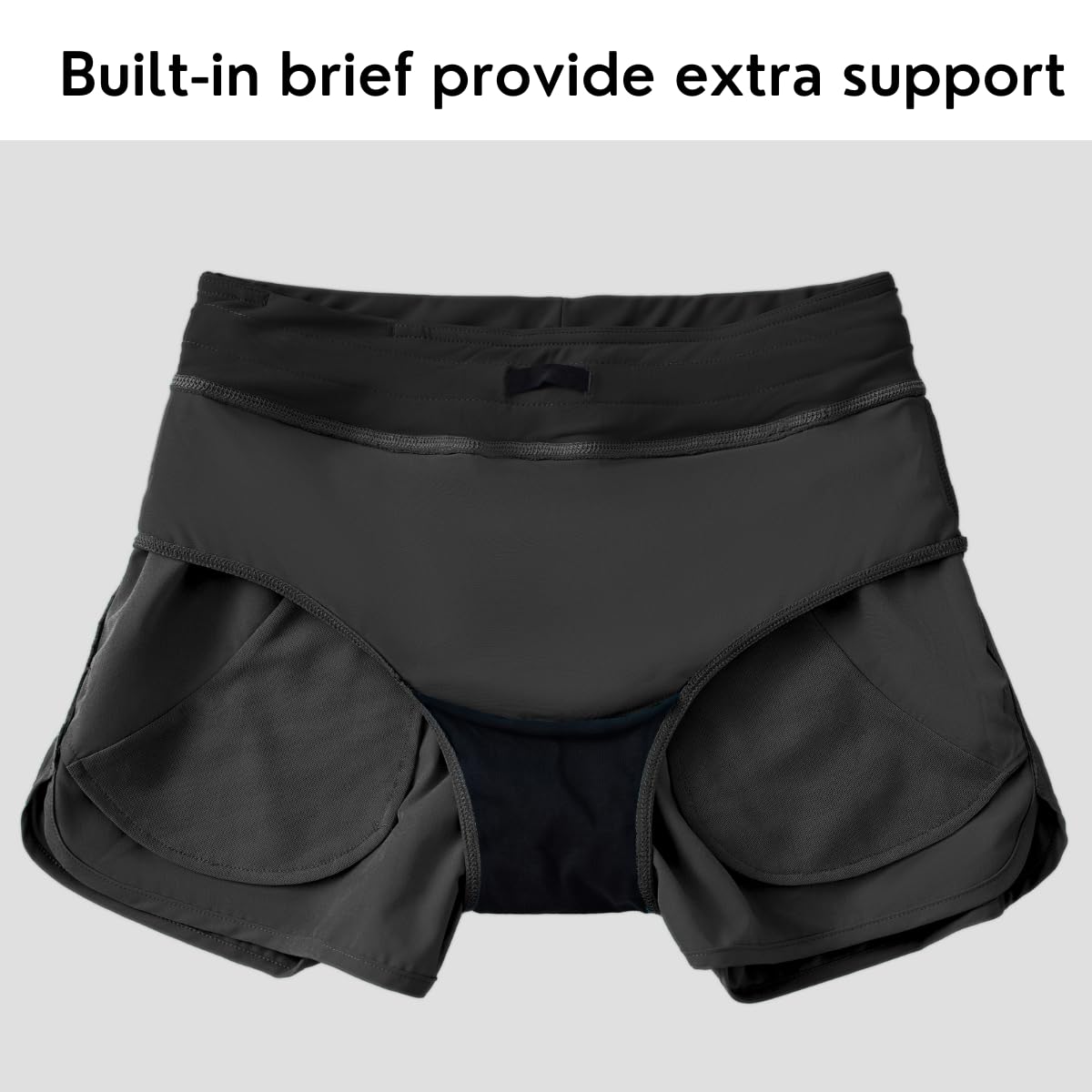 WILLIT Damen 3" Badeshorts Badehose Schwimmen Boardshorts mit Kurzliner Taschen Schnelltrockner UVA Schutz