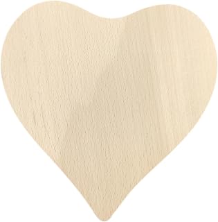 Wood World Love Heart Cutting Board, 20cm x 21cm x 15mm, Beech Wood, Brown