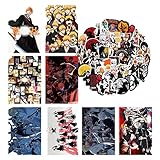 MiodiyaArt Anime Bleach Poster 8 Pcs (with 50 pcs Anime Stickers) 16.5 x 11.5 inch Wall Decor Anime Merch Art Prints HD Posters for Fans