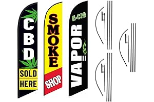 Smoke Shop E-Cig CBD Vapor Advertising Signs