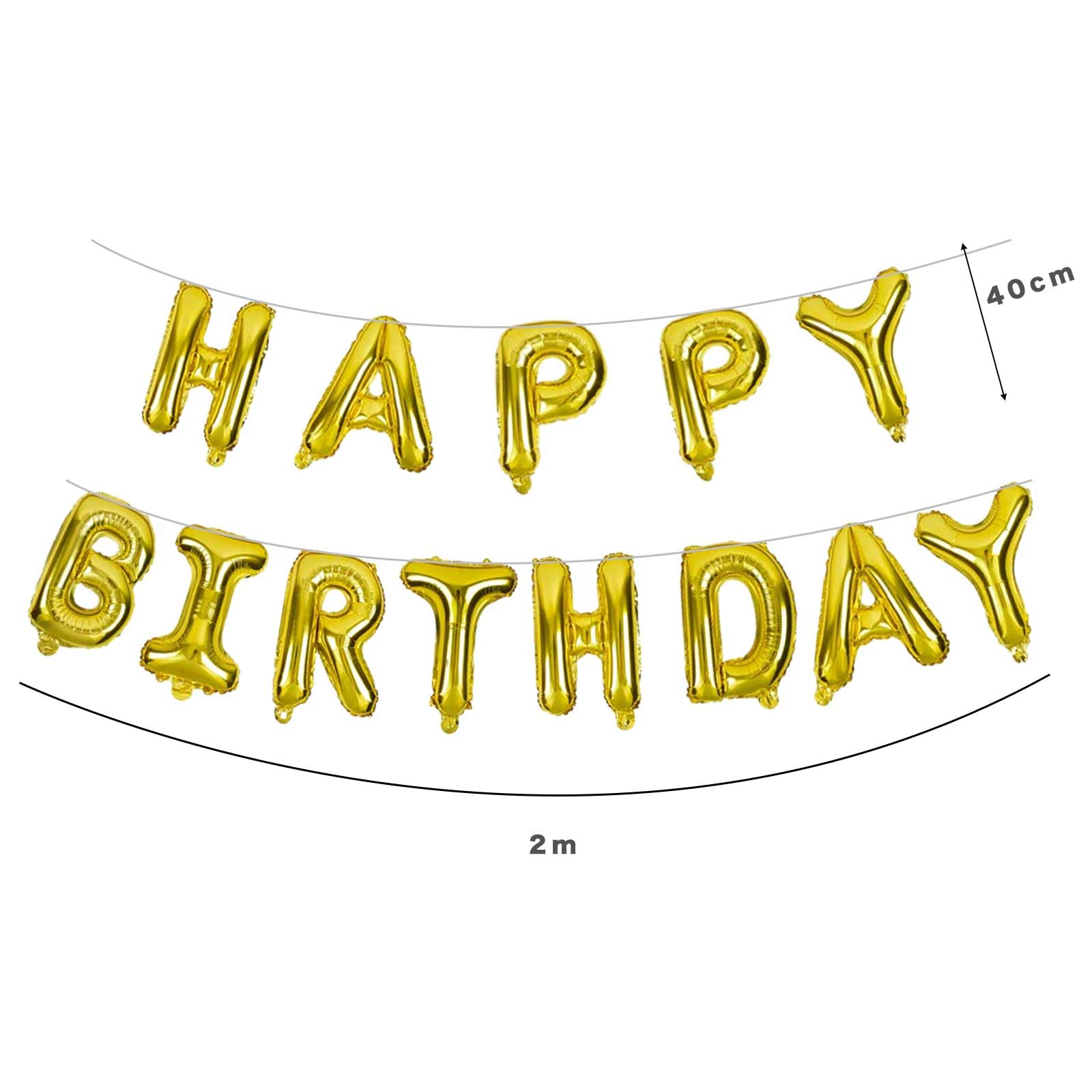 Amazon | HAPPY BIRTHDAY 文字 バルーン ゴールド 英語 ハッピー