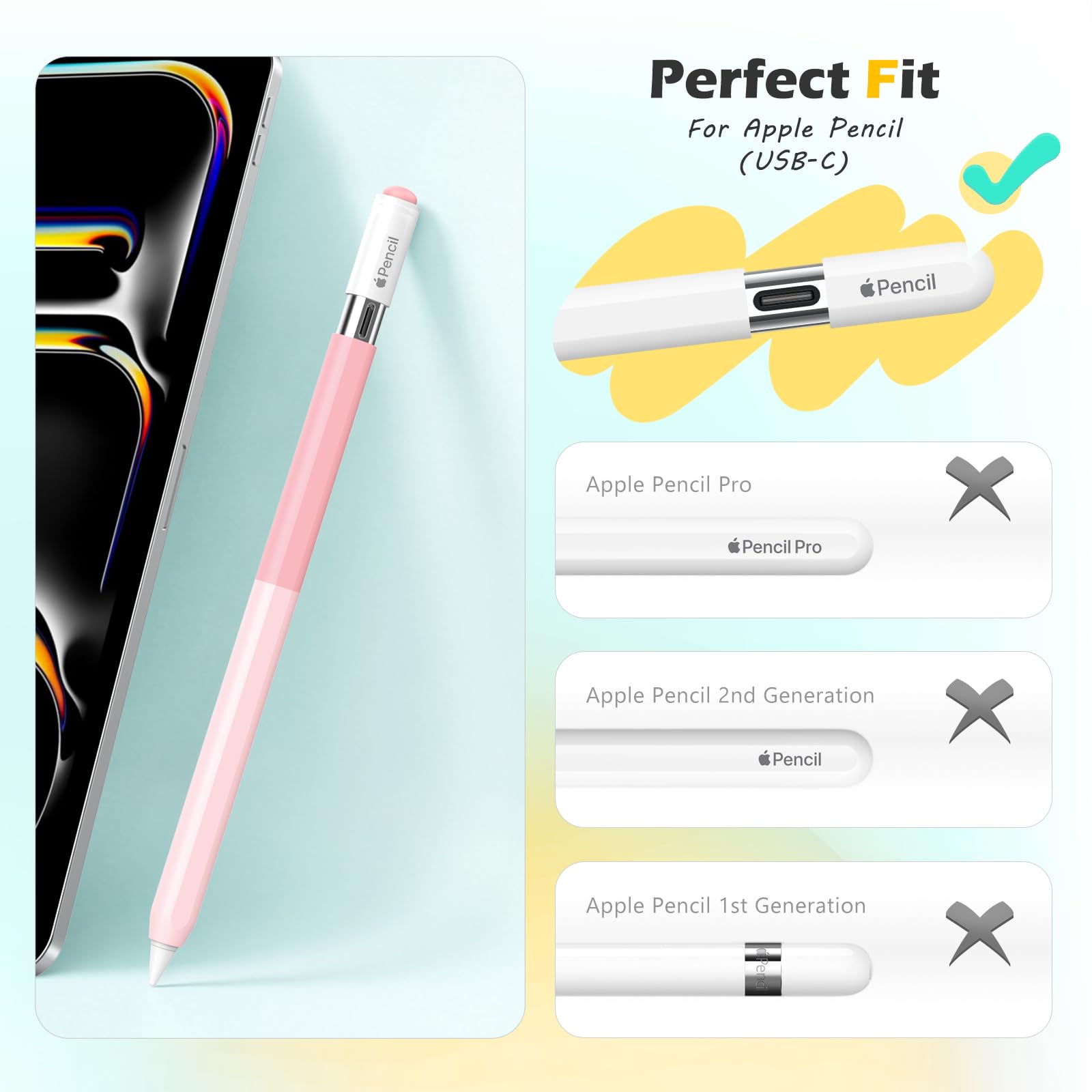 Amazon | MoKo Apple Pencil(USB-C)用シリコンケース、グラデーション